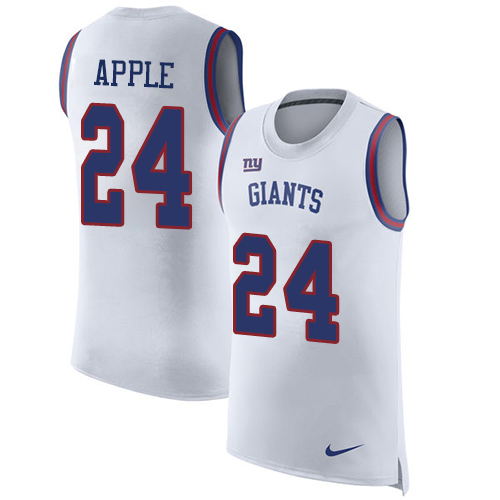Nike Giants #24 Eli Apple White Men's Stitched NFL Limited Rush Tank Top Jersey